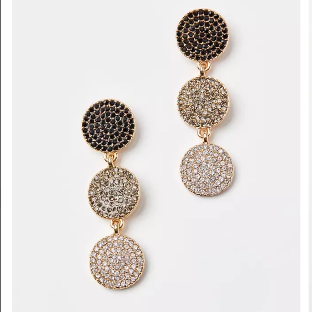 Loft circle drop earrings